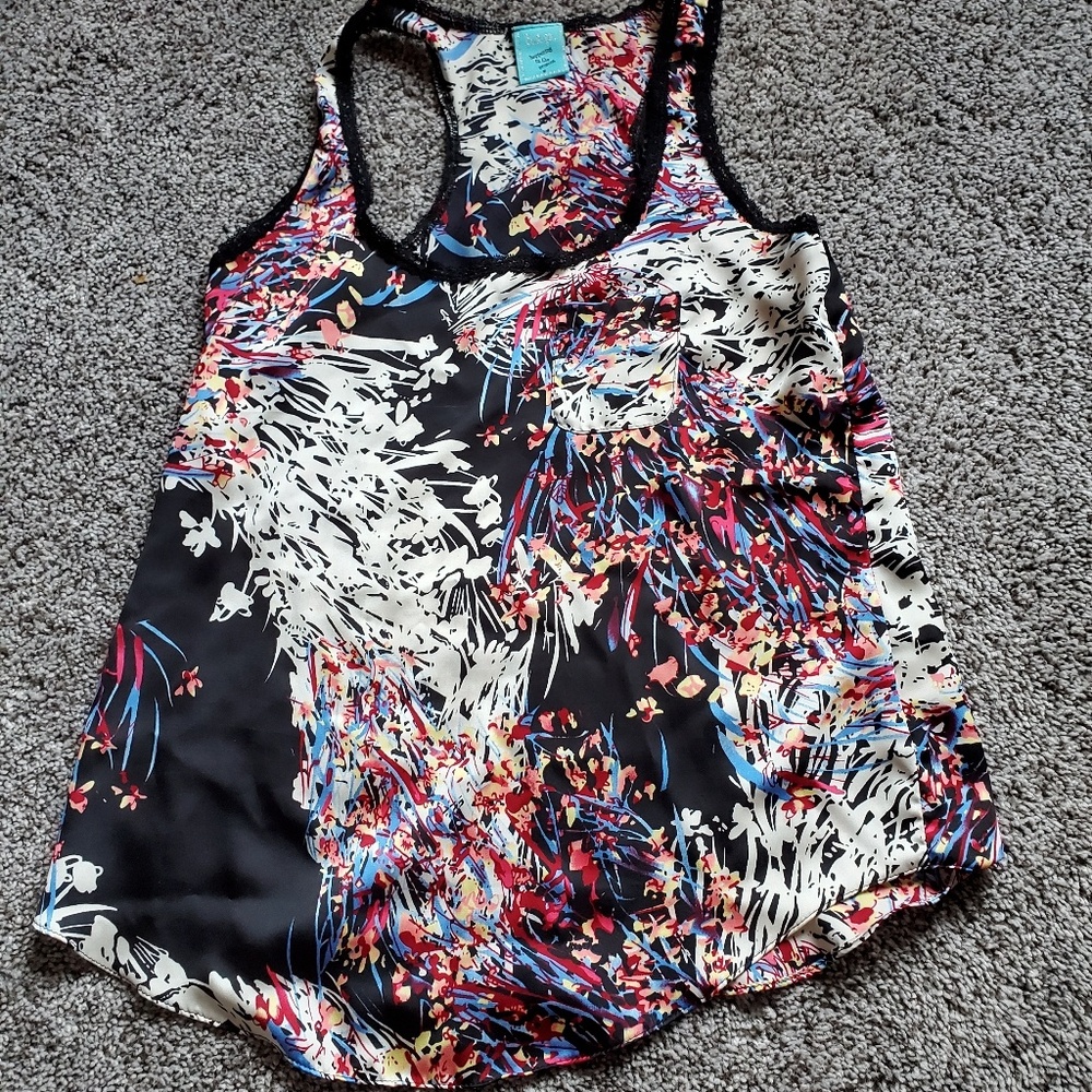 Hip brand racerback floral tank